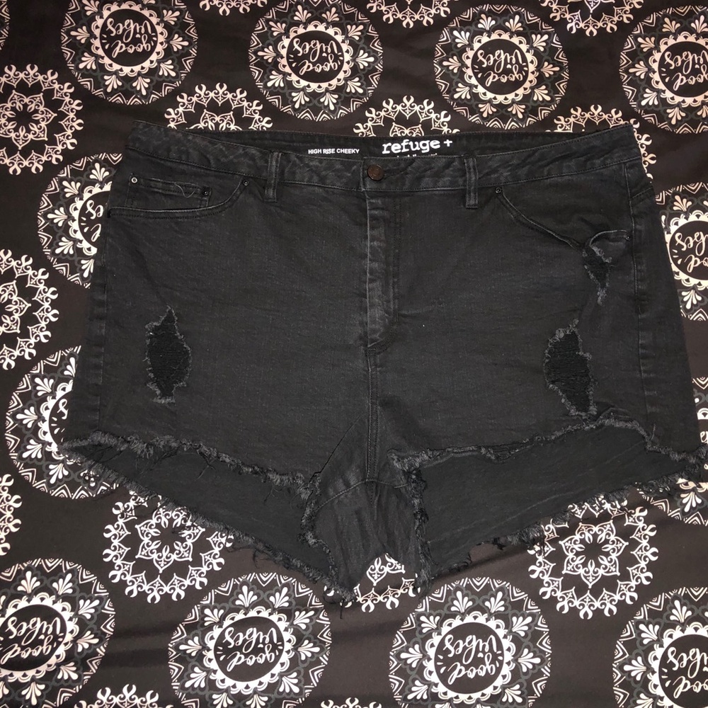 Charlotte Russe Refuge Distressed Denim Shorts